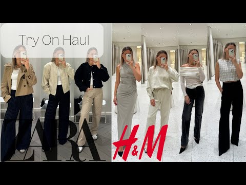 BIG ZARA and H&M **TRY on HAUL**  vlog February