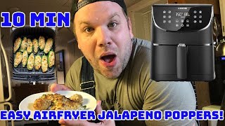 10 MINUTE Jalapeno Poppers in the AIR FRYER! A MUST TRY!!! $5 RECIPE!