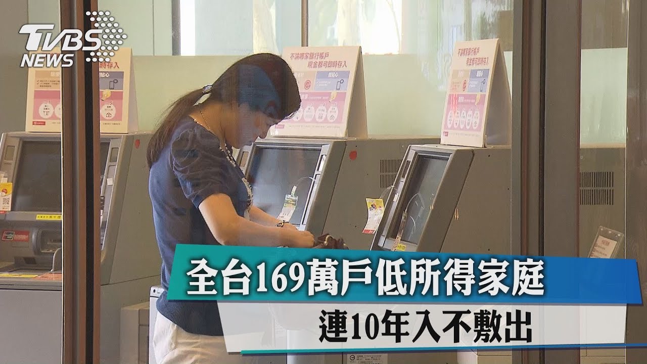 全台169萬戶低所得家庭 連10年入不敷出