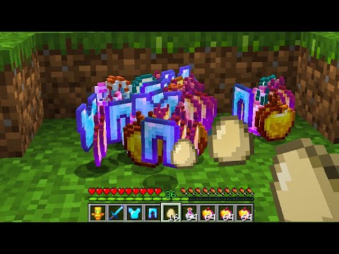 Minecraft UHC but eggs drop INSANELY OP LOOT