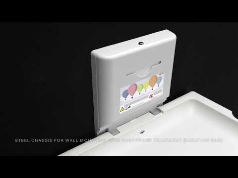 Mediclinics - Baby changing table vertical white