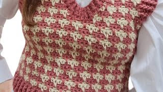 Ponto xadrez em crochê super fácil de fazer - Padrão diferente - Tutorial passo a passo