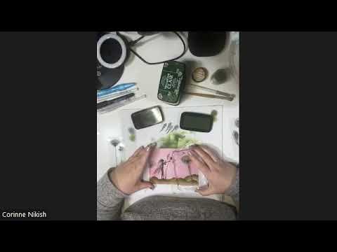 Adding details to a prepared background using Lavinia stamps