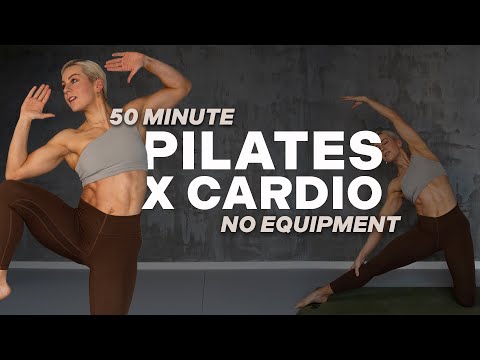 50 MIN FULL BODY PILATES X CARDIO WORKOUT | No Equipment | Feel Strong and Balanced | Core