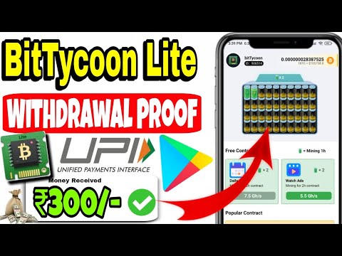 BitTycoon Lite App Withdrawal Proof 🤯💯 BitTycoon Lite App Real Or Fake 💥💰 BTC Cloud Mining App