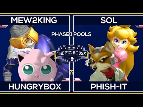 [TBH6] Hungrybox + Mew2King (Green) vs. EMT_Sol + Phish-It (Red) Melee Doubles Phase 1 Pools