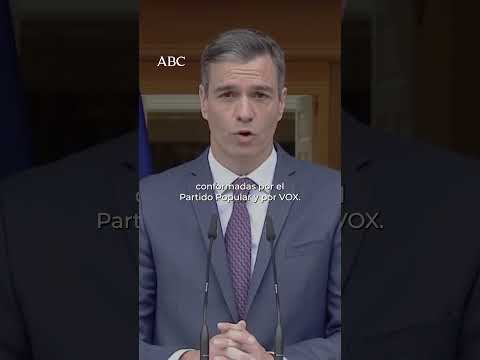 PEDRO SÁNCHEZ explica las RAZONES del adelanto de ELECCIONES