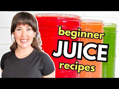 3 Healthy Beginner Juice Recipes (Carrot Apple Ginger Juice, Beet Juice and Tropical Kale Juice)