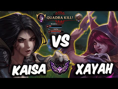 Kaisa vs Xayah ADC ( QuadraKill ) Korea Master 112 LP | Patch 25.20