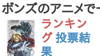 ボンズのアニメで一番好きなのは？【ランキング】