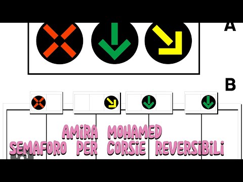 Semaforo per corsie reversibili
