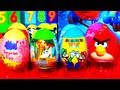 8 Surprise Eggs Peppa Pig Ben 10 Super Mario Angry Birds Disney Pixar Toy Story Barbie Phineas Ferb