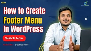 How To Create Footer Menu In Wordpress | Wordpress menu