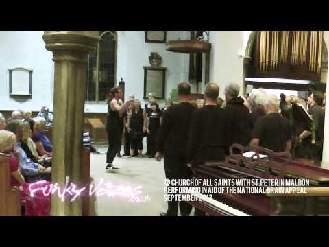 Funky Voices performing in aid of The National Brain Appeal, The All Saints Church in Maldon. 2013