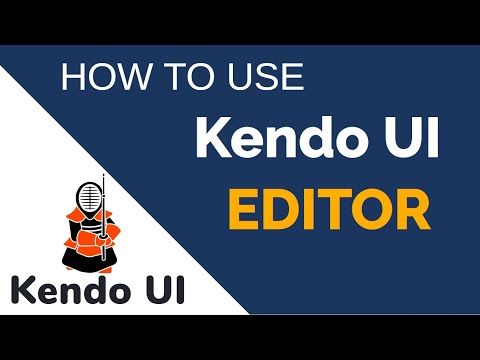 Working with Kendo UI Editor in ASP.Net MVC Video