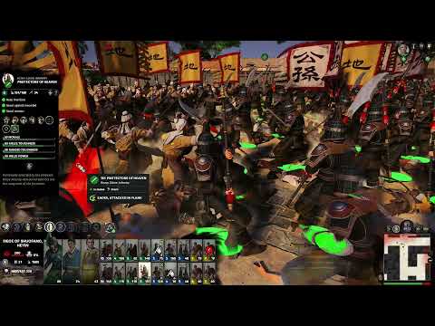 Total War: Three Kingdoms: Late Game Kingdom of Yen's troops at work