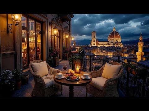 Cozy Winter Café Jazz ☕ Italian Balcony Atmosphere & Soft Jazz for Study and Calm Work