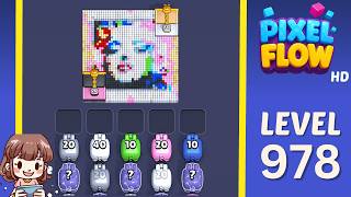 Pixel Flow Level 978 Solution Walkthrough