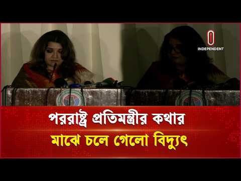 পররাষ্ট্র প্রতিমন্ত্রীর কথার মাঝেই হটাৎ চলে গেলো বিদ্যুৎ