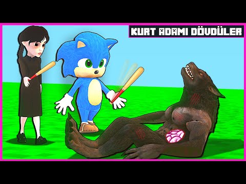 SONİC VE WEDNESDAY KURT ADAMI DÖVDÜ! 😂 - Minecraft