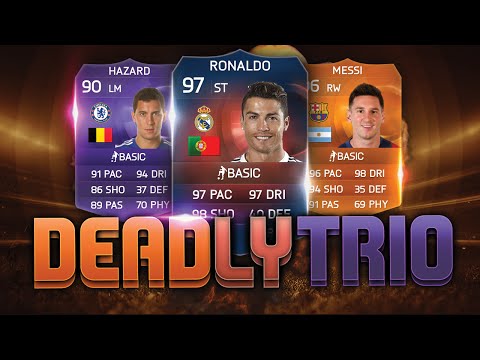 DEADLY TRIO!!!! RB ST RONALDO - PURPLE HAZARD - MOTM MESSI FIFA 15 ULTIMATE TEAM