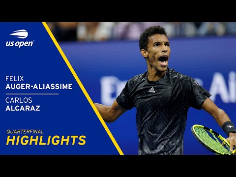 Felix Auger-Aliassime vs Carlos Alcaraz Highlights | 2021 US Open Quarterfinal