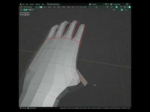 How To Quickly Model A Hand #blender #modeling #tutorial