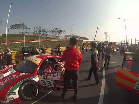 Macau GT Cup 2014: Pasin Lathouras on the grid (Sun 16 Nov).