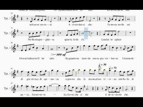 The Prayer.  Trumpet score with orchestral accompaniment