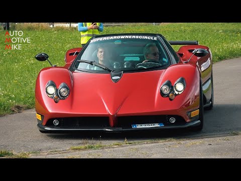 Horacio Pagani driving and racing his Pagani Zonda F!