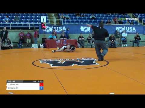 Junior GR 160 Consi of 32 #1 - Jordan Alcala (WA) vs. Devin Lichte (OR)