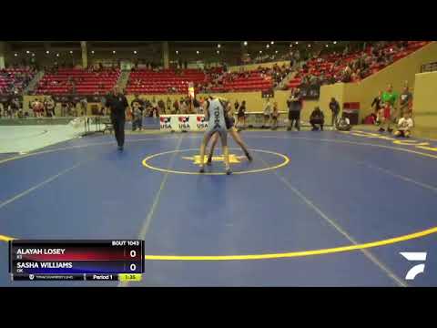 95-100 Lbs Round 1 - Alayah Losey, KS Vs Sasha Williams, OK 32f3