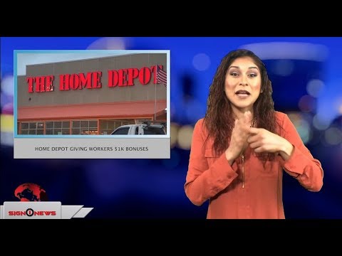 Home Depot giving workers $1K bonuses (ASL - 1.25.18)