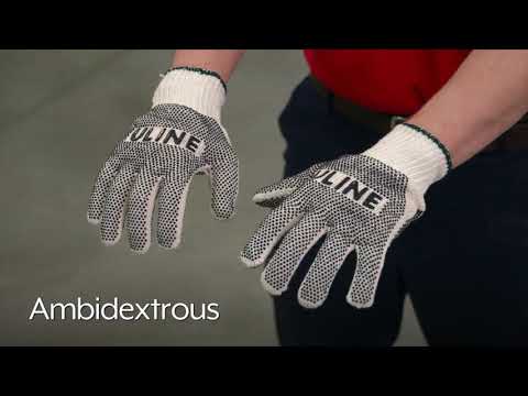 White cotton dotted hand gloves