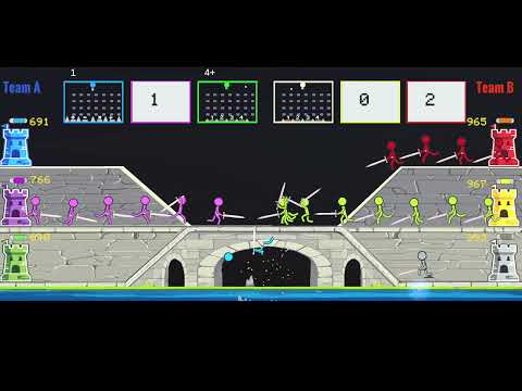 Stickman 3v3 Bridge Clash ~ Future Ages Battle Fight