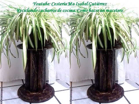 Reciclando cacharros de cocina. Cómo hacer un macetero