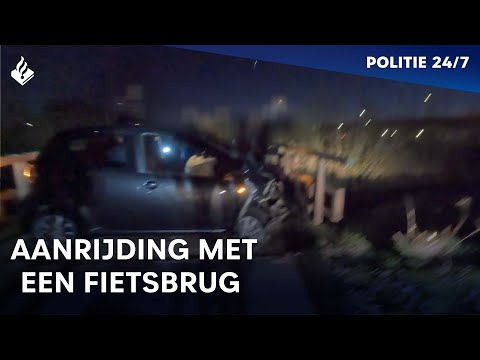 Aanrijding met een fietsbrug | POLITIE 24/7