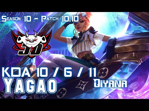JDG Yagao QIYANA vs TALIYAH Mid - Patch 10.10 KR Ranked