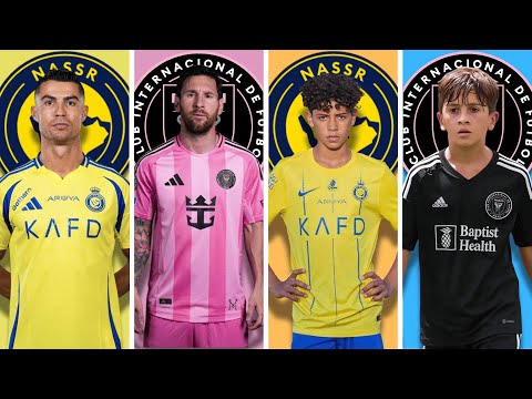 Comparison: Ronaldo vs Messi vs Ronaldo Jr vs Thiago Messi