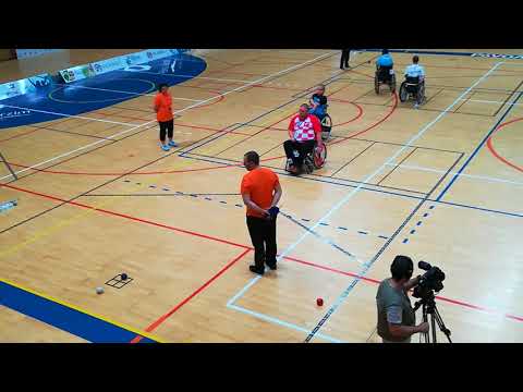 BISFed 2018 Povoa Boccia World Open, Finals, Davor Komar vs Samuel Andrejčik, 1. end