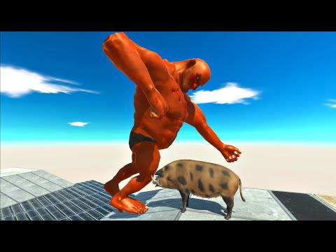 Run through the spinning floor traps - Animal Revolt Battle Simulator