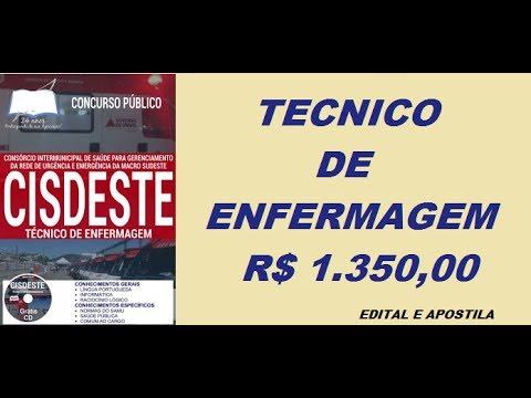 Apostila , Edital Concurso CISDESTE 2017 TECNICO DE ENFERMAGEM