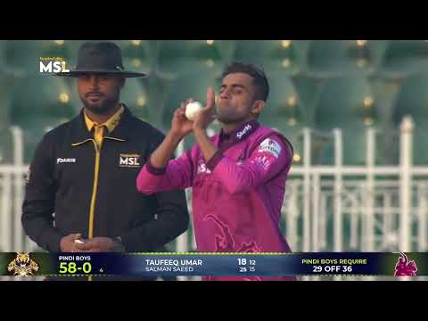 Taufeeq Umar hits 25(19) against Baloch warriors in the Mega Stars league.