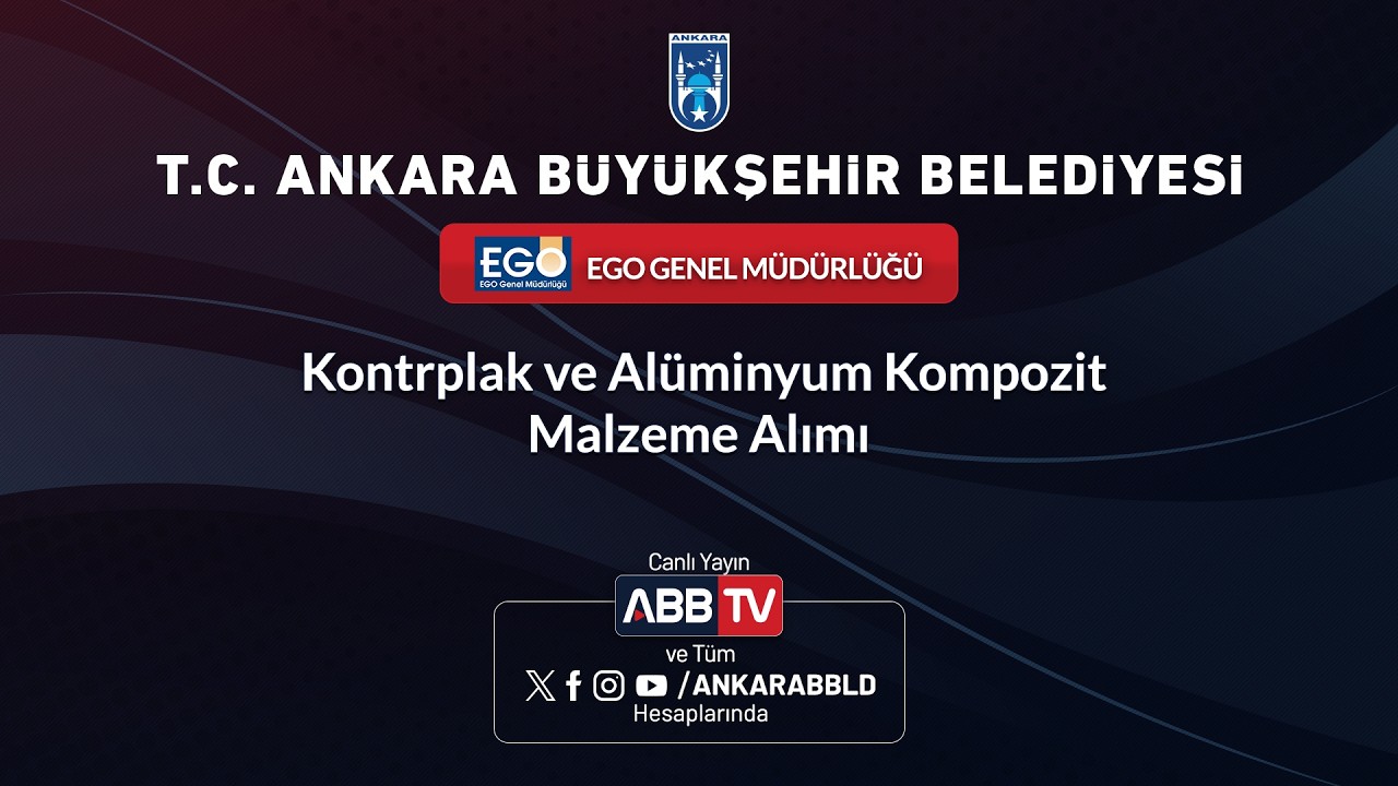 EGO GENEL MÜDÜRLÜĞÜ - Kontrplak ve Alüminyum Kompozit Malzeme Alımı
