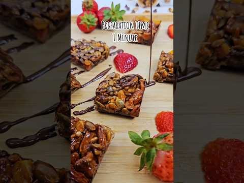 Easy healthy SNACK recipe🧇  #shorts  Nuts and Seeds Bar #almonds #granola #chocolate baking