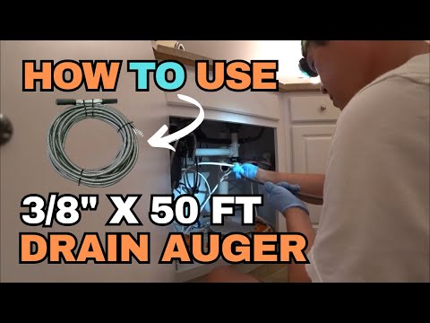 How to Use a 3/8" x 50' Drain Auger to Unclog Kitchen Sink - REVIEW & IN ACTION