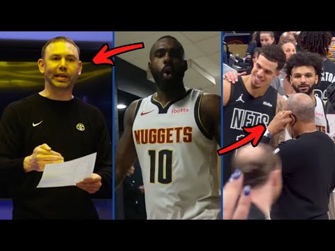 Denver Nuggets Locker Room Celebration After BIG WIN vs. Brooklyn Nets! Nikola Jokic, Murray, Porter