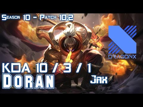 DRX Doran JAX vs RUMBLE Top - Patch 10.2 KR Ranked