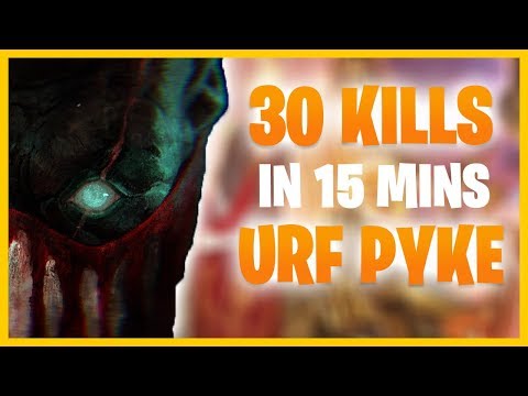 URF PYKE FULL BUILD AT 15 MINS (32 KILLS)!! DOUBLE HOOK BOTLANE!