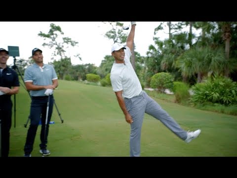 Tiger & Rory vs. DJ, Day & Rahm in Straightest Drive Contest LONG CUT! | TaylorMade Golf